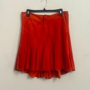VAKKO 100% goat suede flare skirt